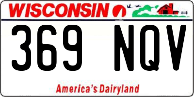 WI license plate 369NQV