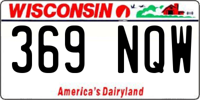 WI license plate 369NQW