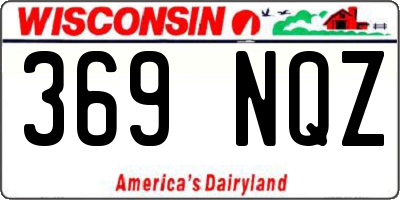 WI license plate 369NQZ
