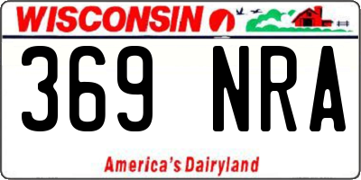 WI license plate 369NRA