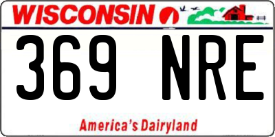 WI license plate 369NRE