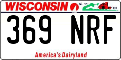 WI license plate 369NRF