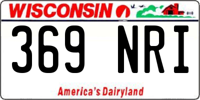 WI license plate 369NRI