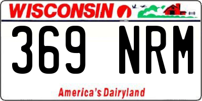 WI license plate 369NRM