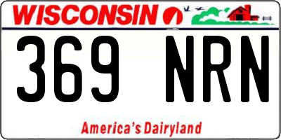 WI license plate 369NRN
