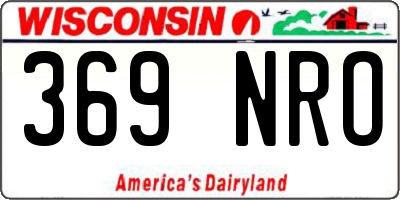 WI license plate 369NRO