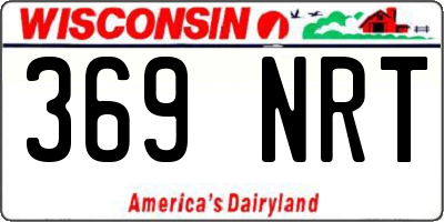 WI license plate 369NRT