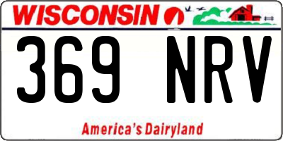 WI license plate 369NRV