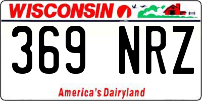 WI license plate 369NRZ