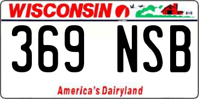 WI license plate 369NSB