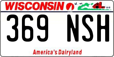 WI license plate 369NSH