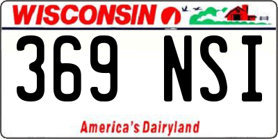 WI license plate 369NSI