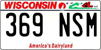 WI license plate 369NSM