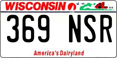 WI license plate 369NSR