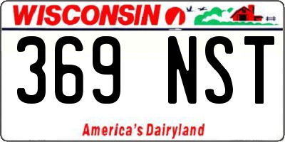WI license plate 369NST