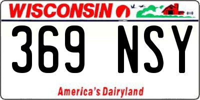 WI license plate 369NSY