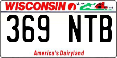 WI license plate 369NTB