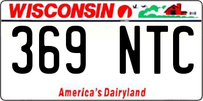 WI license plate 369NTC