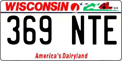 WI license plate 369NTE