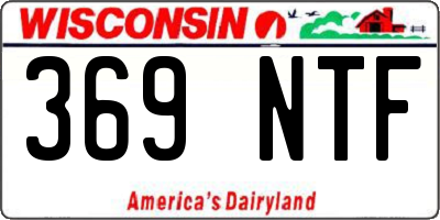 WI license plate 369NTF