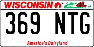 WI license plate 369NTG