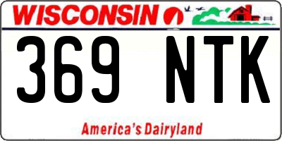WI license plate 369NTK
