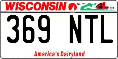 WI license plate 369NTL