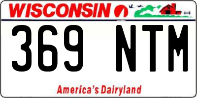 WI license plate 369NTM