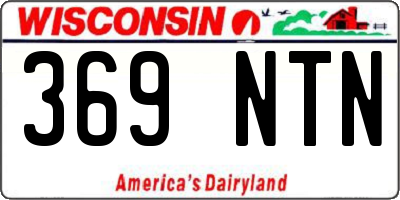 WI license plate 369NTN