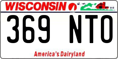 WI license plate 369NTO