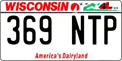WI license plate 369NTP
