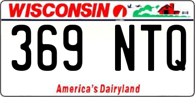 WI license plate 369NTQ