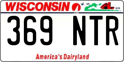 WI license plate 369NTR