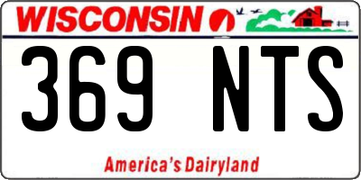 WI license plate 369NTS