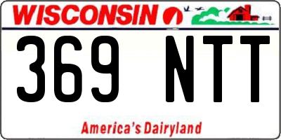 WI license plate 369NTT