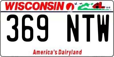WI license plate 369NTW