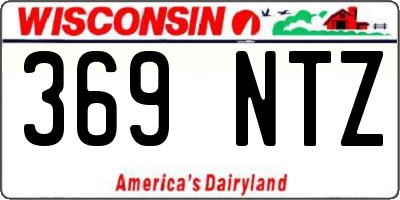 WI license plate 369NTZ