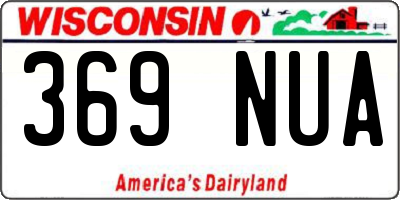 WI license plate 369NUA