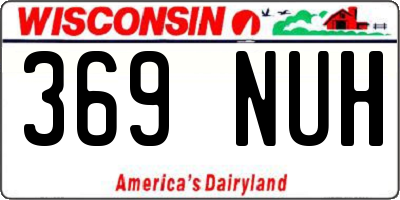 WI license plate 369NUH