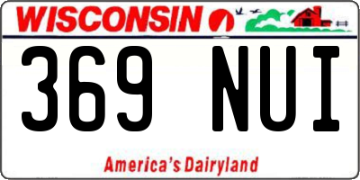 WI license plate 369NUI
