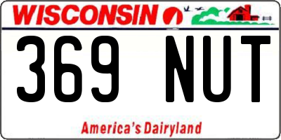 WI license plate 369NUT