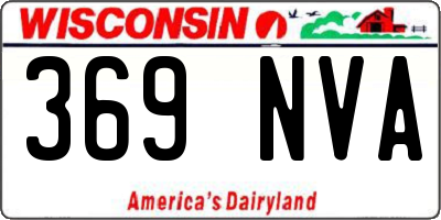 WI license plate 369NVA