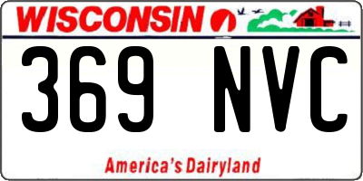 WI license plate 369NVC