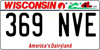 WI license plate 369NVE