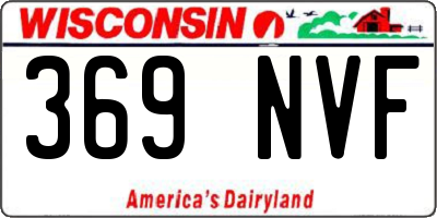 WI license plate 369NVF