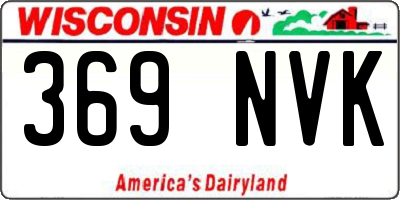 WI license plate 369NVK