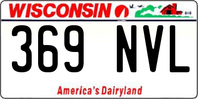 WI license plate 369NVL