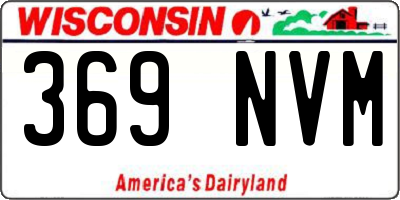 WI license plate 369NVM