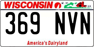 WI license plate 369NVN