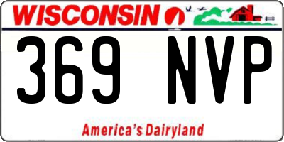 WI license plate 369NVP